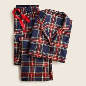 JCREW Cotton poplin long-sleeve pajama set in Stewart tartan